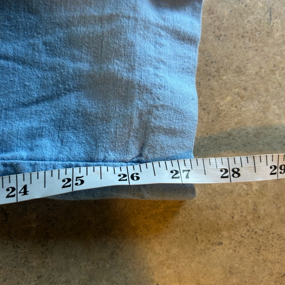 Abercrombie & Fitch Pants -  light blue linen blend button blend wide leg - Picture 13 of 13